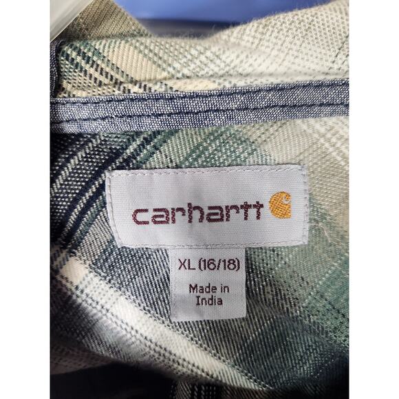 Carhartt hooded flannel women's XL - Picture 3 of 4